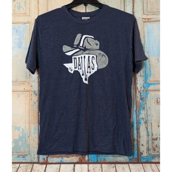 Where I'M From Mens Size Large Blue Heather Short Sleeve Crew Neck T-Shirt - Picture 1 of 8